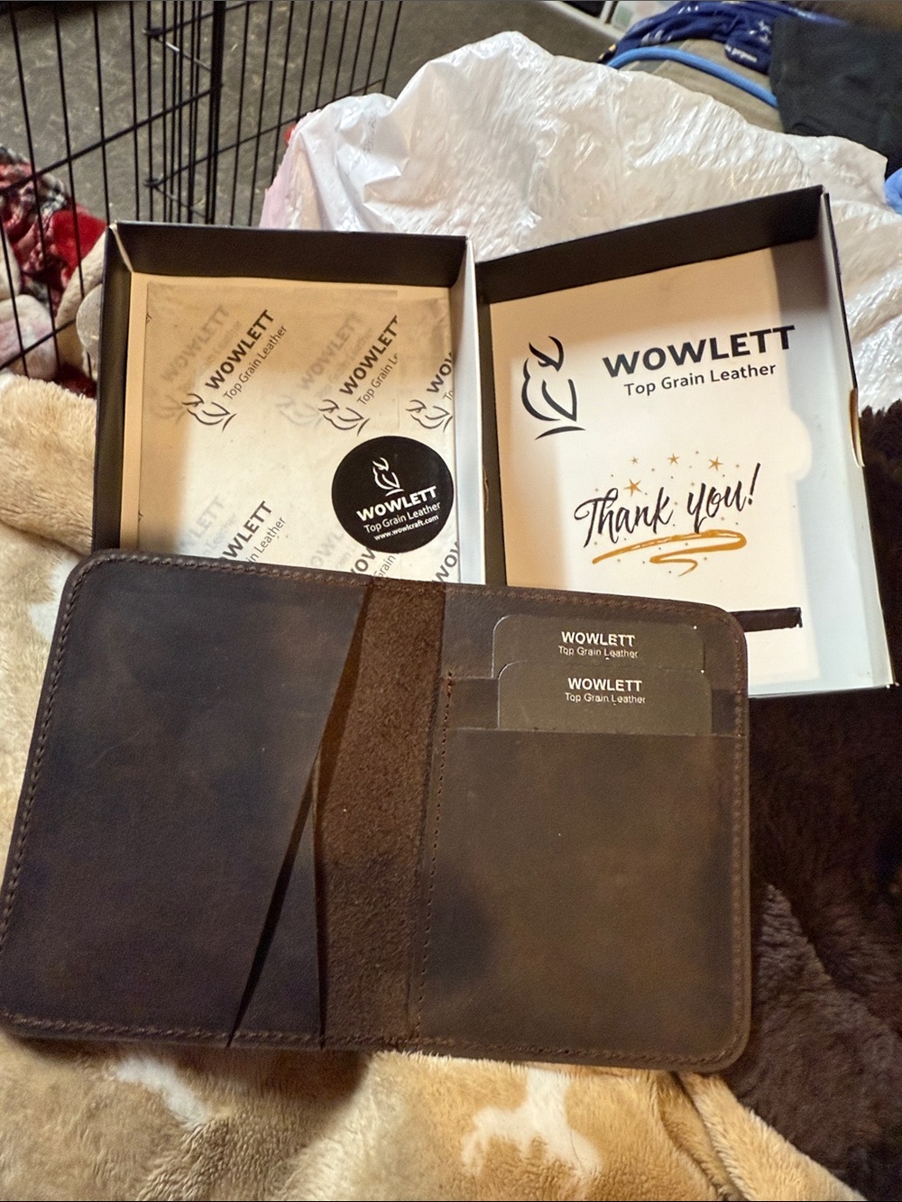 Men's Brown Top Grain Leather Travel Wallet